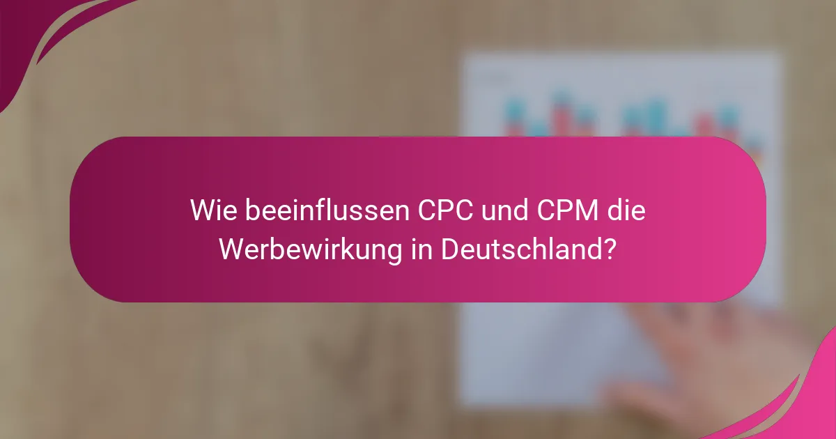 Wie beeinflussen CPC und CPM die Werbewirkung in Deutschland?