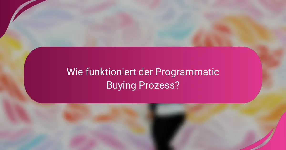 Wie funktioniert der Programmatic Buying Prozess?