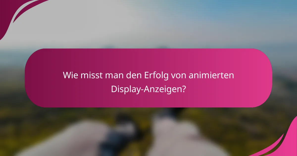 Wie misst man den Erfolg von animierten Display-Anzeigen?